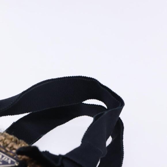 PRADA Hand Bag Tweed Beige Silver - Picture 8 of 13